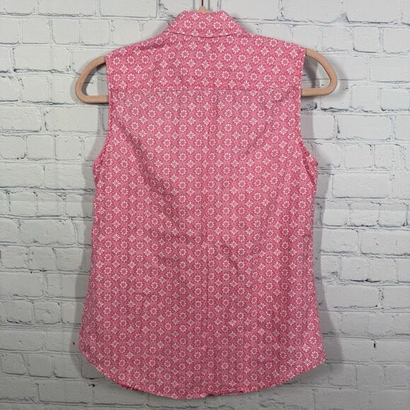 Talbots Blouse Women Small Cottage Gauze Linen Resort Vacation Summer Top - Picture 2 of 7